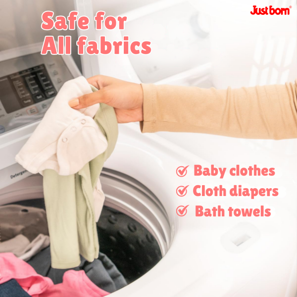 Just Born Baby Soft Fabric Conditioner, 1 L | Gentle Laundry Wash for Newborn Clothes, Towels, Blankets, Bedding & Mats | Long-Lasting Fresh Scent | Eco-Friendly & Non-Toxic | Suitable for Top & Front Load 